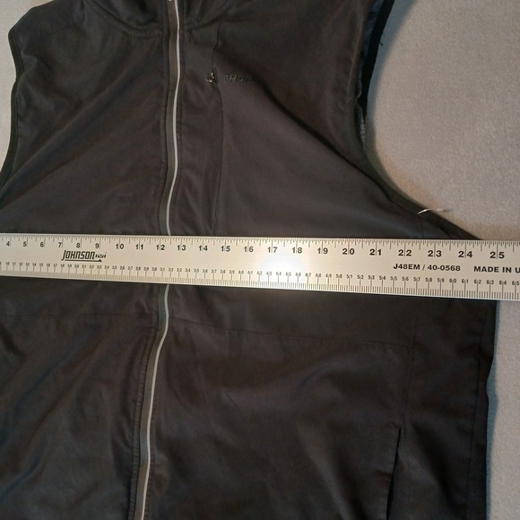 Chaps Men's Size 2XL Golf Sleeveless Full Zip Pockets Woven Vest Black - Picture 4 of 8